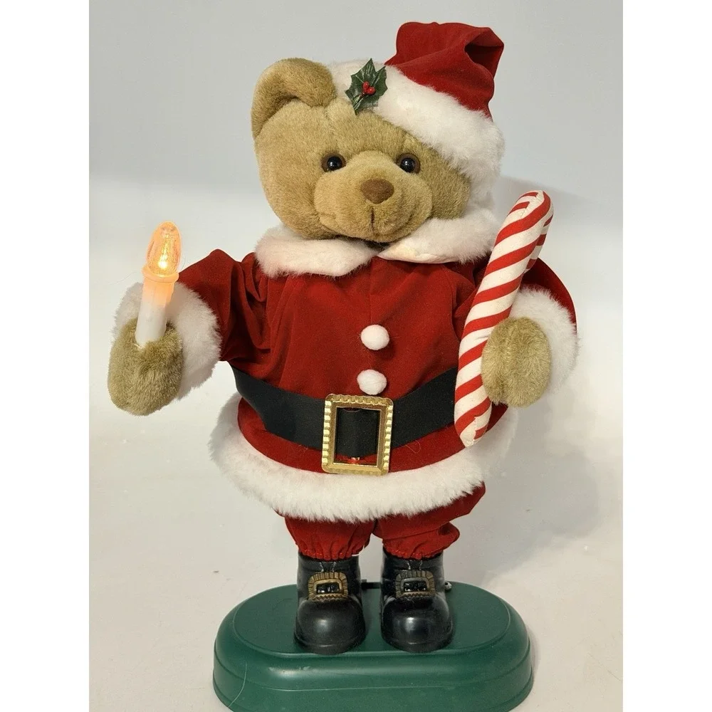 Vintage Avon Animated Plush Christmas Caroling SANTA BEAR: Music Light
